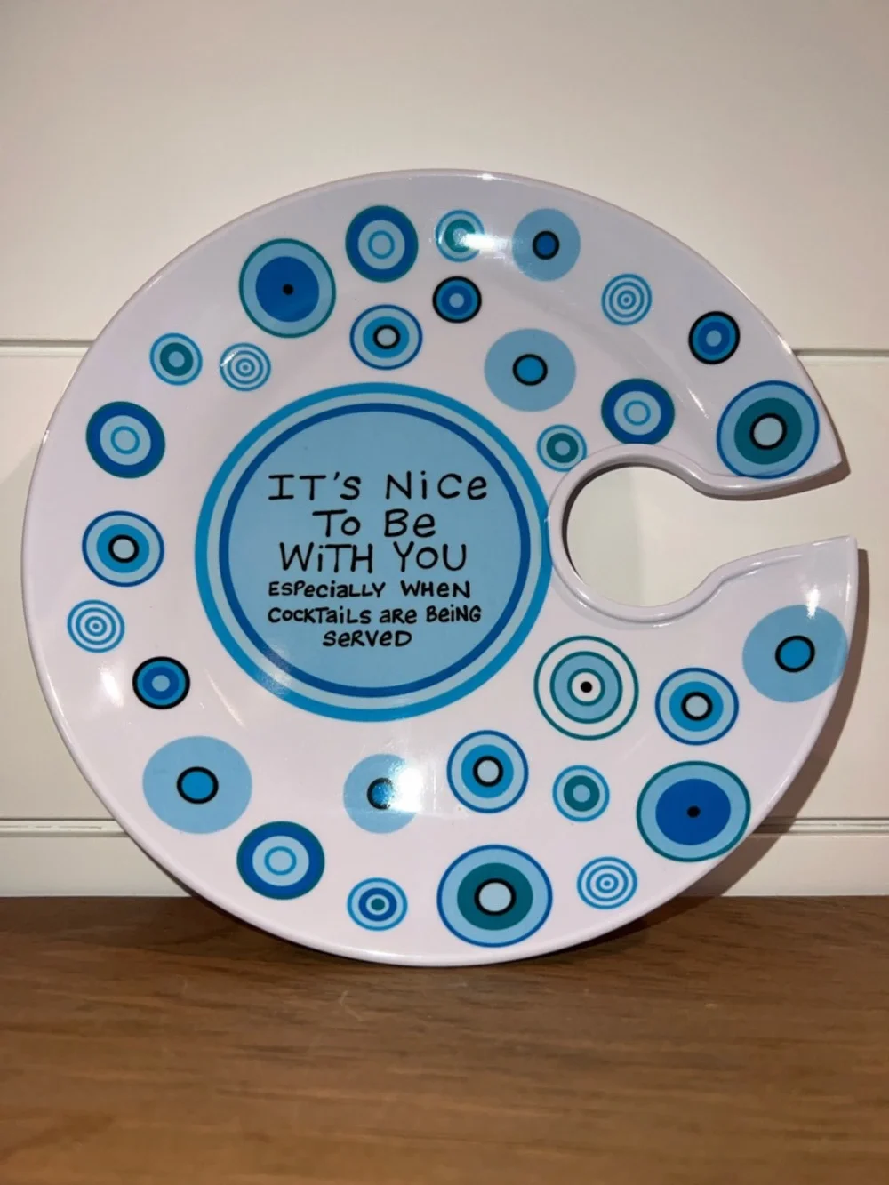 Enesco Cocktail-Wine Plate Set With Cup Holder - Picture 4 of 14